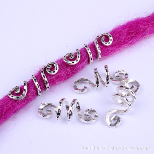 Hair Jewelry Rings Decorations Pendants Aluminum Dreadlocks Beads Metal Cuffs Hair Decorations Rings Accessories